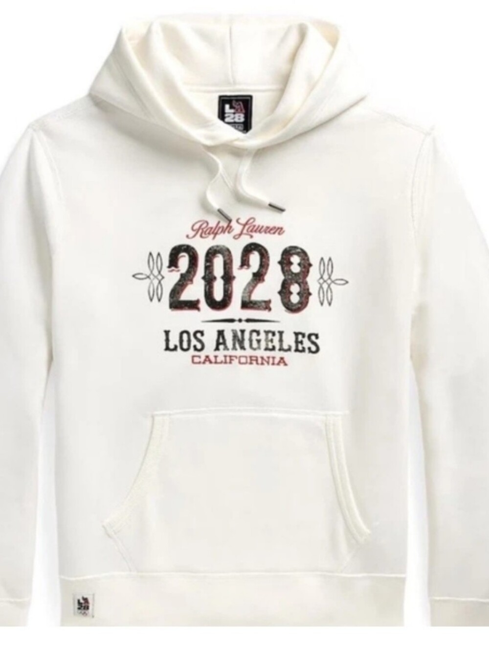 Polo by Ralph Lauren Cream Los Angeles 2028 Graphic Hoodie